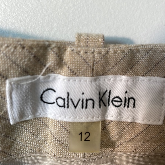 NWT Calvin Klein the Madison linen blend pinstripe pant in size 12. - Picture 2 of 7